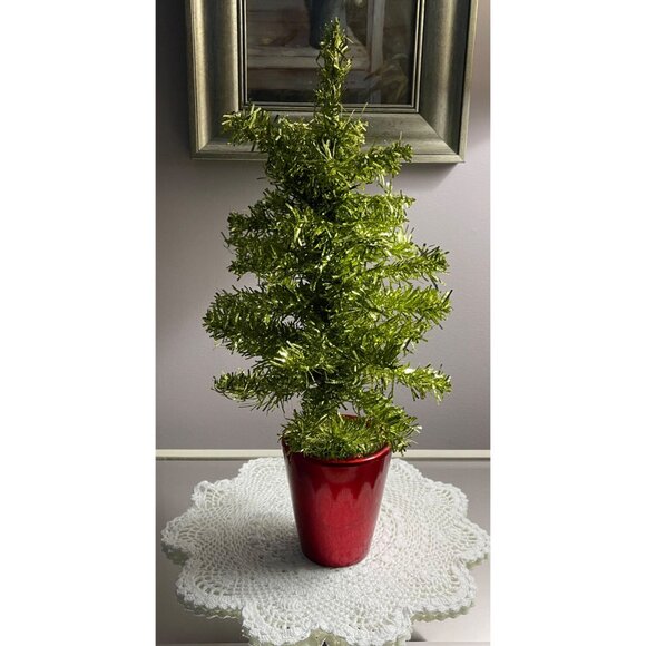 Artificial Mini Christmas Tree In Red Pot By Pier 1 Imports - Picture 3 of 4